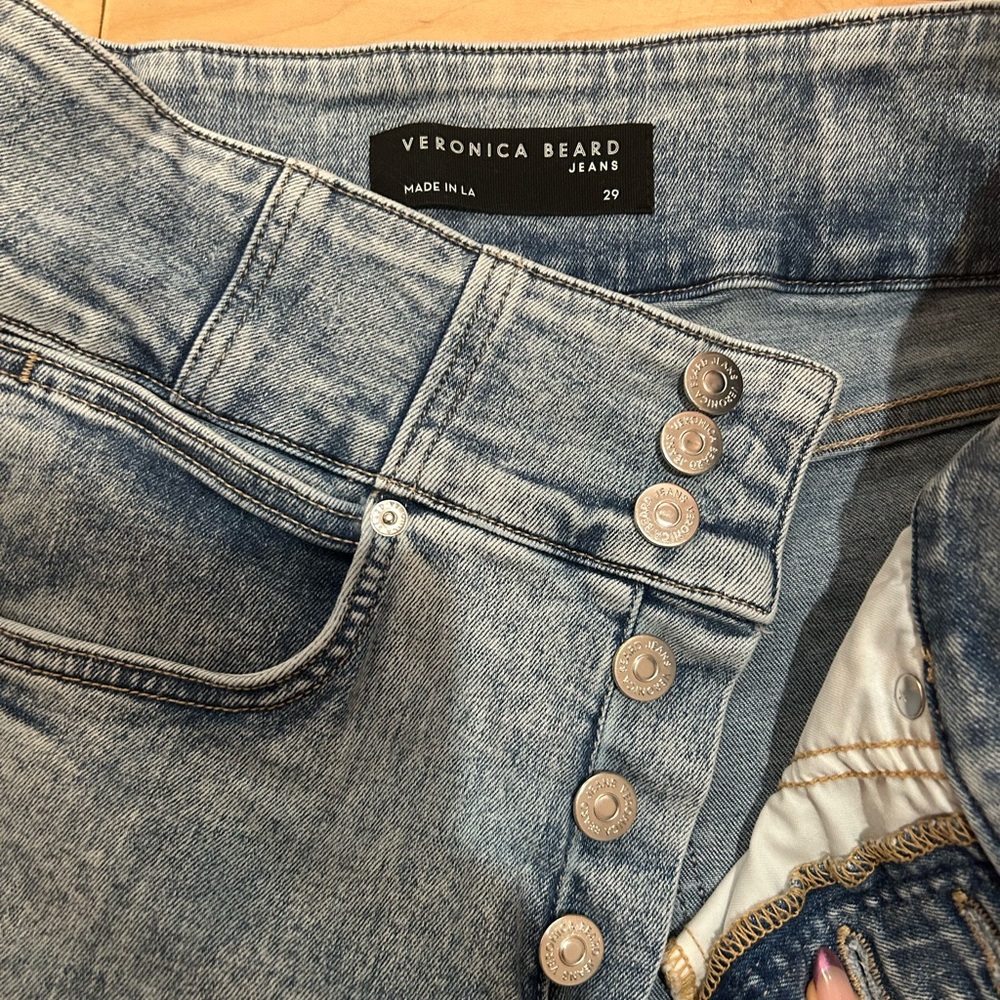 VERONICA BEARD CORSET HIGH RISE JEANS